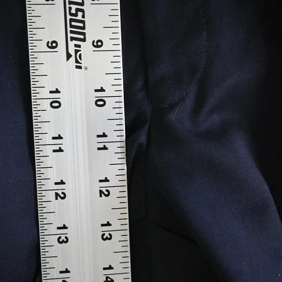 Jos A Bank 36x32 Navy Blue 100% Wool Pleated Front‎ Mens Dress Pants - Picture 3 of 9